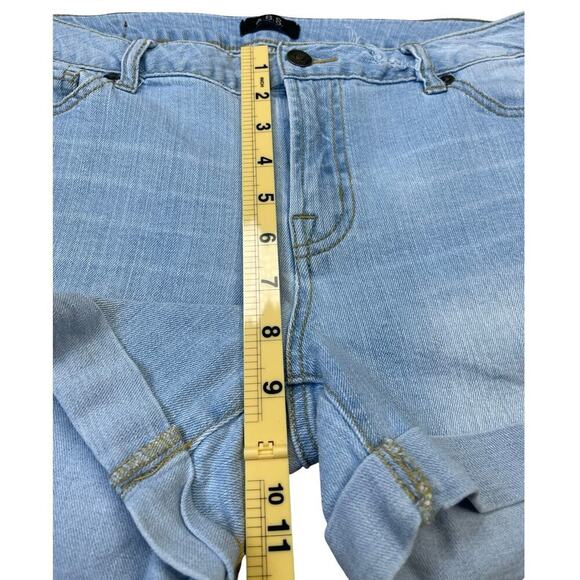 ABS Allen Schwartz Light Wash Denim Shorts Size 29 - Cuffed Hem Summer Essential - Picture 6 of 12